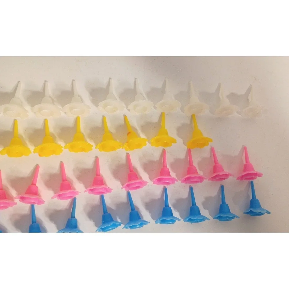 Vintage 56 pc Lot Colorful Flower Cake Decoration Candle Holders Cake Toppers